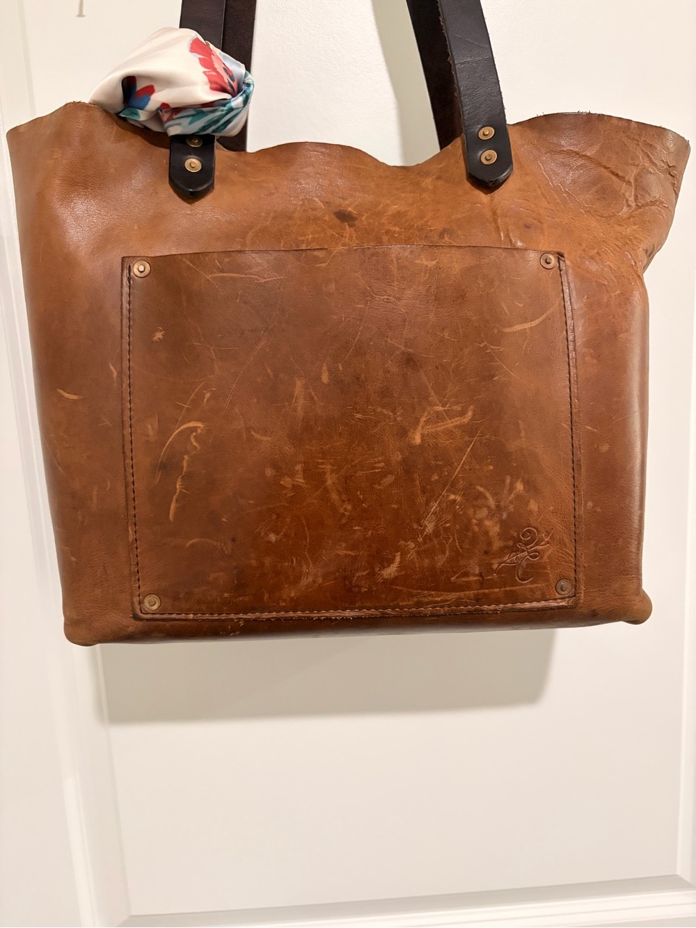 River City Classic Brown Leather Tote Bag - Picture 3 of 9